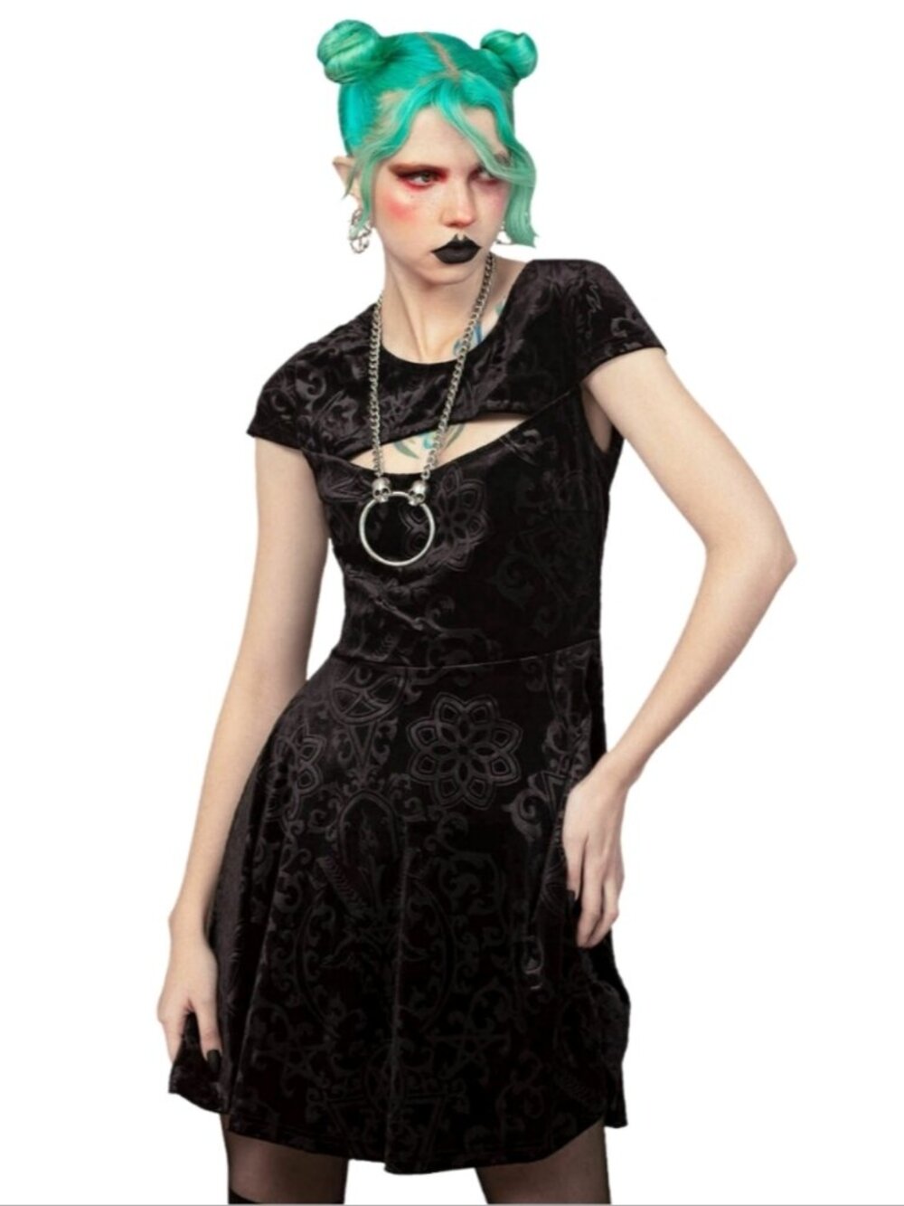 Killstar Blasphemia Keyhole Skater Dress - XL